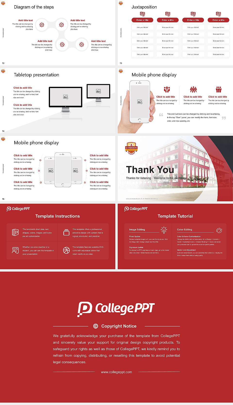 G.H. Raisoni University Competition/Entrepreneurship Contest PPT Template16:9 ratio PPT effect preview image9