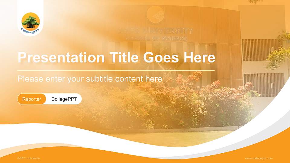 GSFC University Lecture Sharing and Networking Event PPT Template16:9 ratio PPT effect preview image