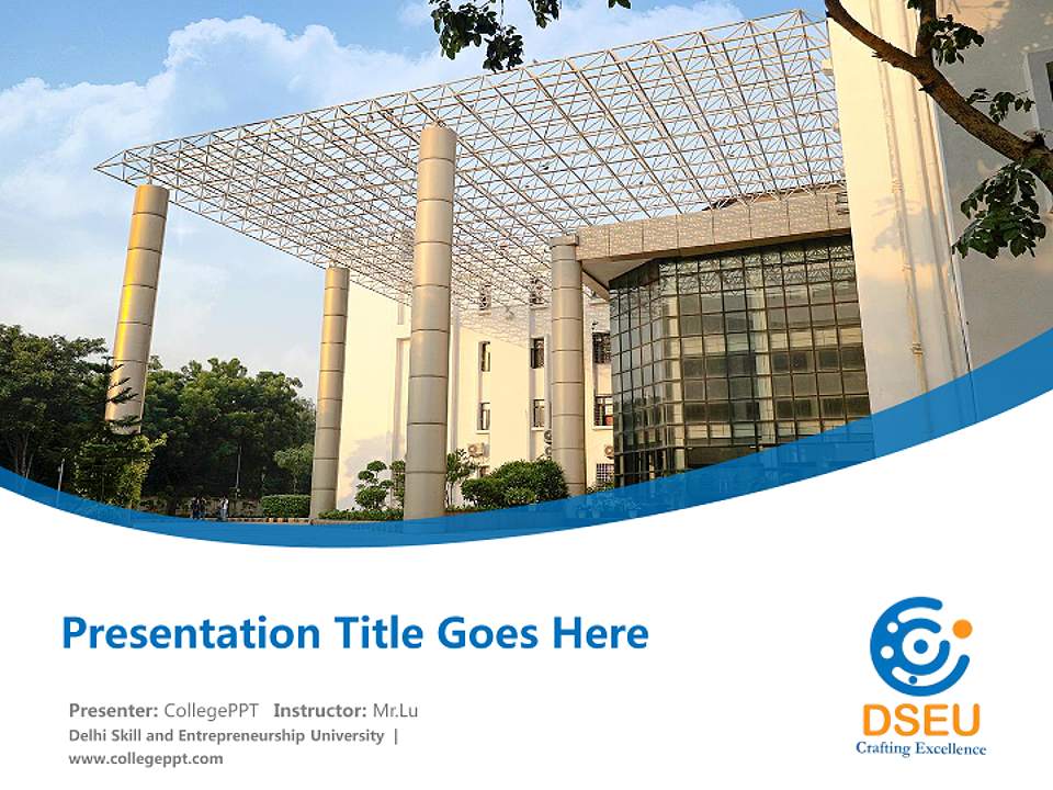 Delhi Skill and Entrepreneurship University Course/Courseware Creation PPT Template4:3 ratio PPT effect preview image5