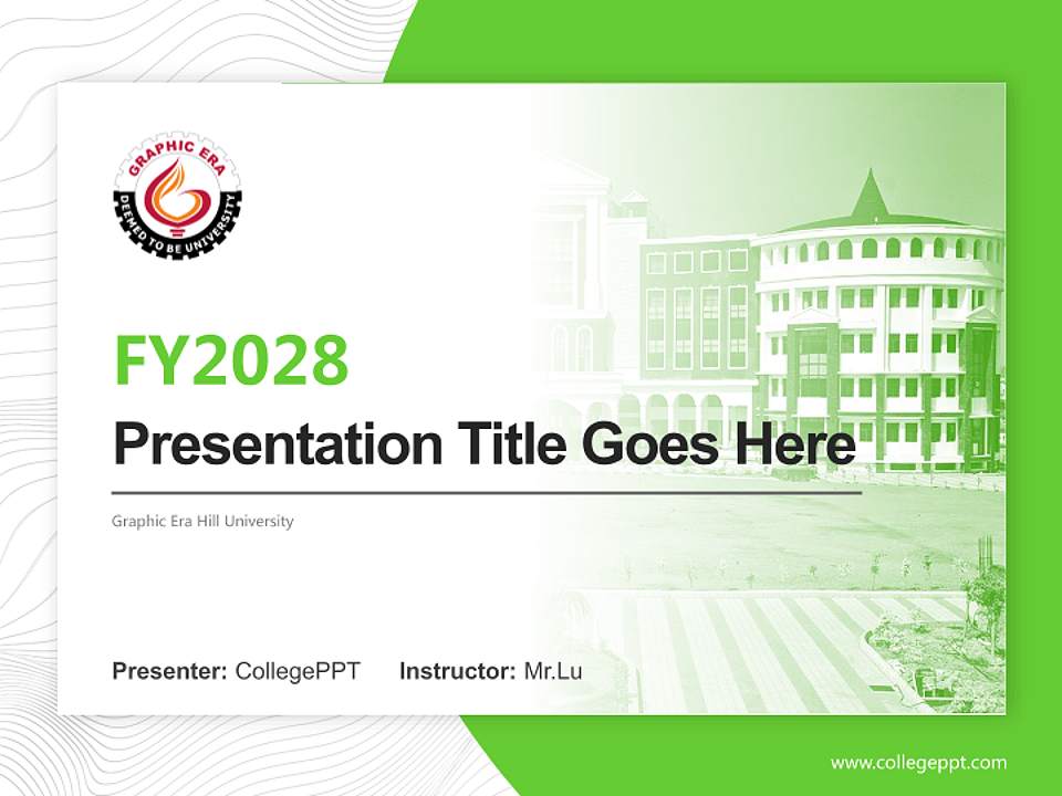 Graphic Era Hill University Academic Presentation/Research Findings Report PPT Template4:3 ratio PPT effect preview image5