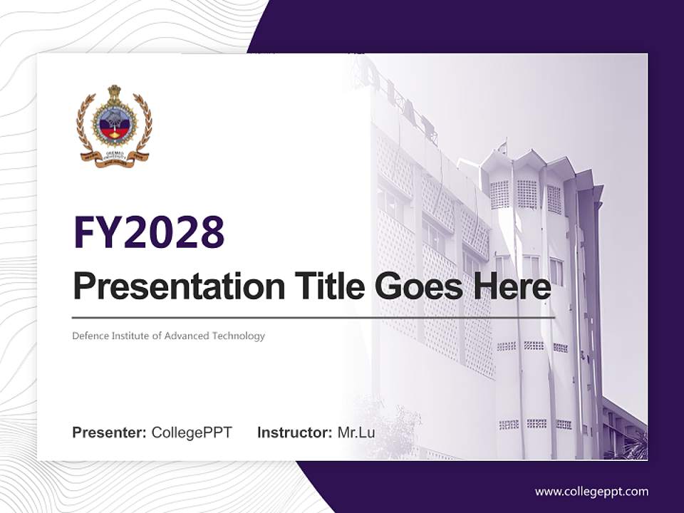 Defence Institute of Advanced Technology Academic Presentation/Research Findings Report PPT Template4:3 ratio PPT effect preview image5