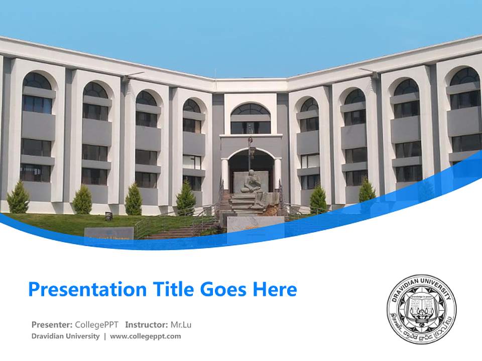 Dravidian University Course/Courseware Creation PPT Template4:3 ratio PPT effect preview image5