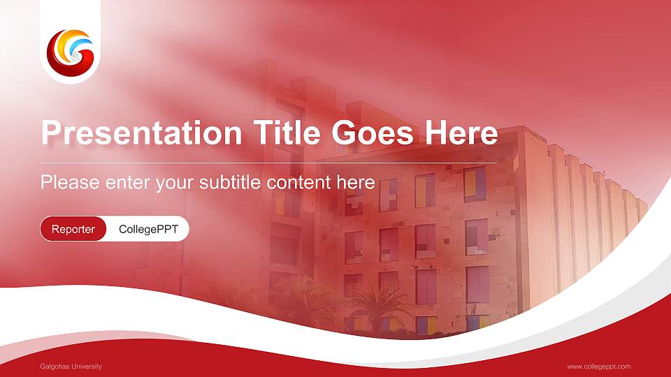 Galgotias University Lecture Sharing and Networking Event PPT Template16:9 ratio PPT effect preview image