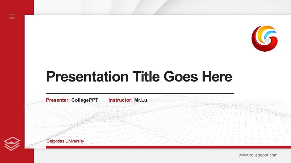 Galgotias University Thesis Proposal/Graduation Defense PPT Template16:9 ratio PPT effect preview image