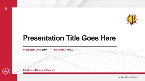 Dev Bhoomi Uttrakhand University Thesis Proposal/Graduation Defense PPT Template