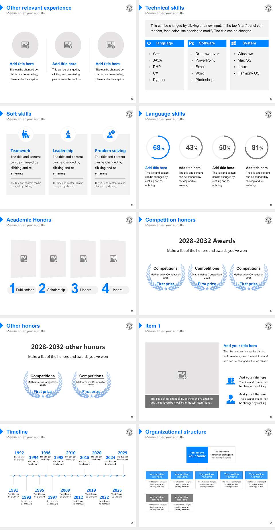 Dravidian University Resume PPT Template4:3 ratio PPT effect preview image3