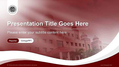 Dr. Shakuntala Misra National Rehabilitation University Lecture Sharing and Networking Event PPT Template