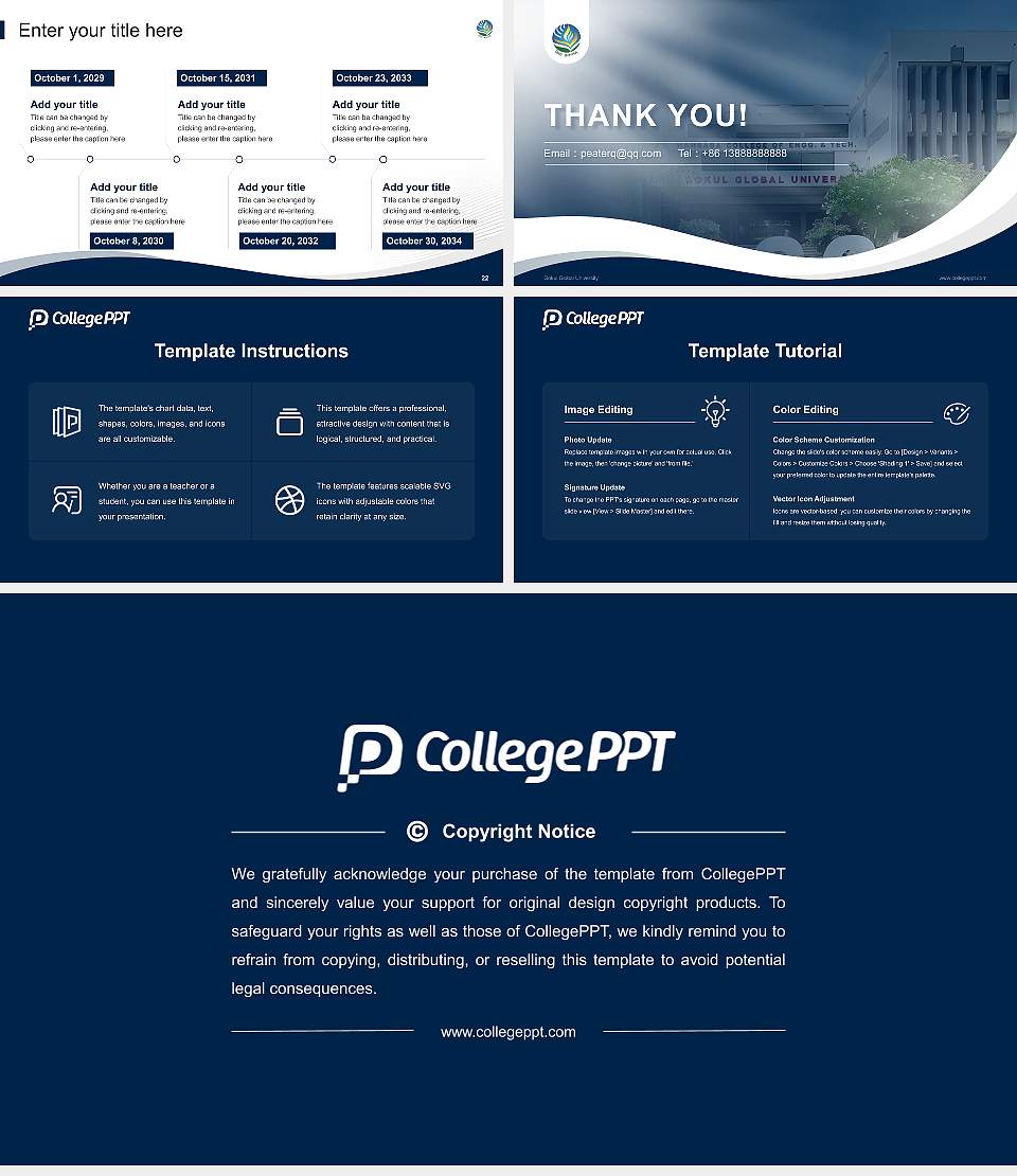 Gokul Global University Lecture Sharing and Networking Event PPT Template16:9 ratio PPT effect preview image4