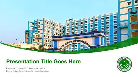 Diamond Harbour Women ‘s University Course/Courseware Creation PPT Template