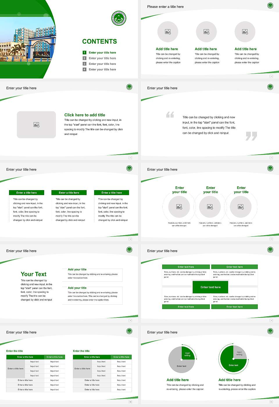 Diamond Harbour Women ‘s University Course/Courseware Creation PPT Template16:9 ratio PPT effect preview image2