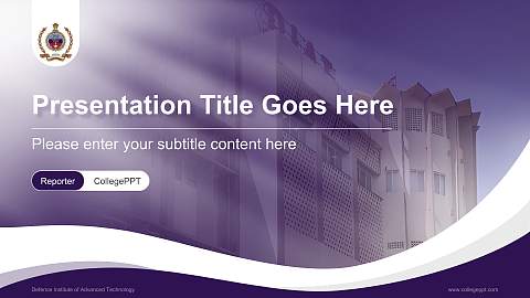 Defence Institute of Advanced Technology Lecture Sharing and Networking Event PPT Template