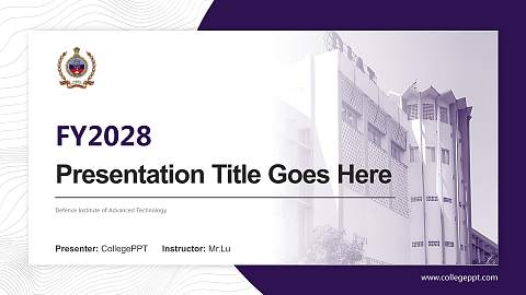 Defence Institute of Advanced Technology Academic Presentation/Research Findings Report PPT Template