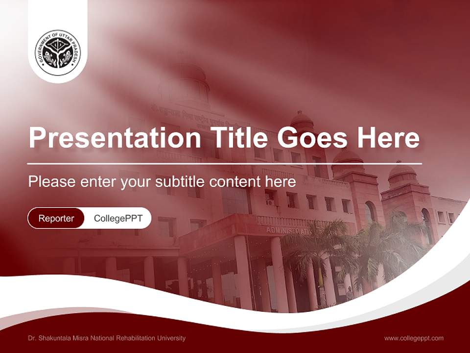 Dr. Shakuntala Misra National Rehabilitation University Lecture Sharing and Networking Event PPT Template4:3 ratio PPT effect preview image4