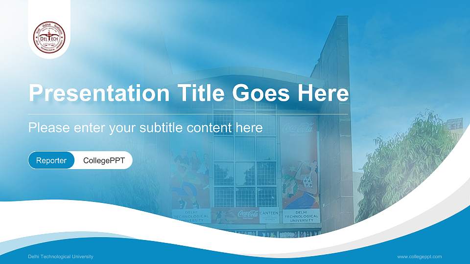 Delhi Technological University Lecture Sharing and Networking Event PPT Template16:9 ratio PPT effect preview image