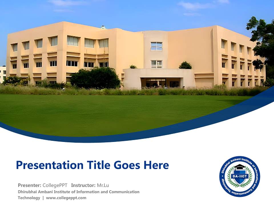 Dhirubhai Ambani Institute of Information and Communication Technology Course/Courseware Creation PPT Template4:3 ratio PPT effect preview image5