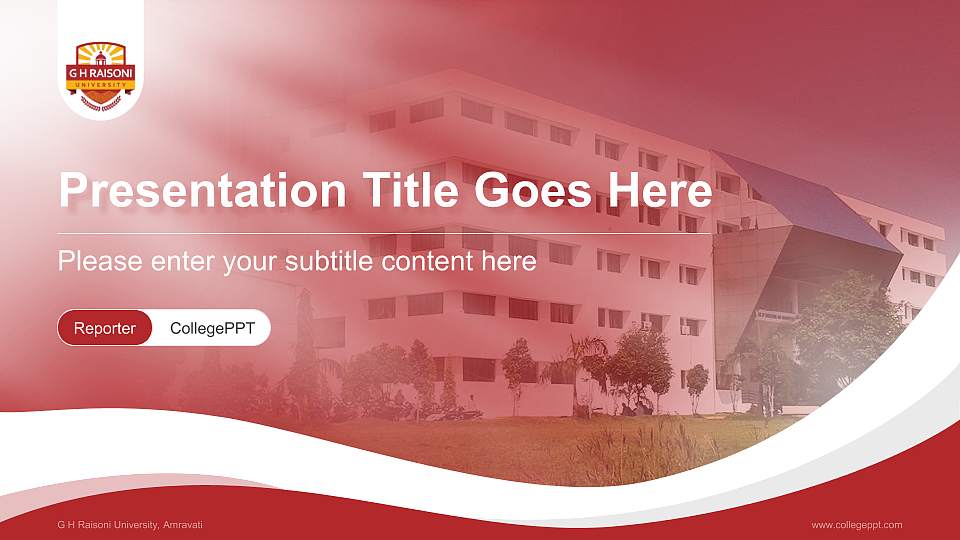 G H Raisoni University, Amravati Lecture Sharing and Networking Event PPT Template16:9 ratio PPT effect preview image