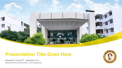 Dhanalakshmi Srinivasan University Course/Courseware Creation PPT Template