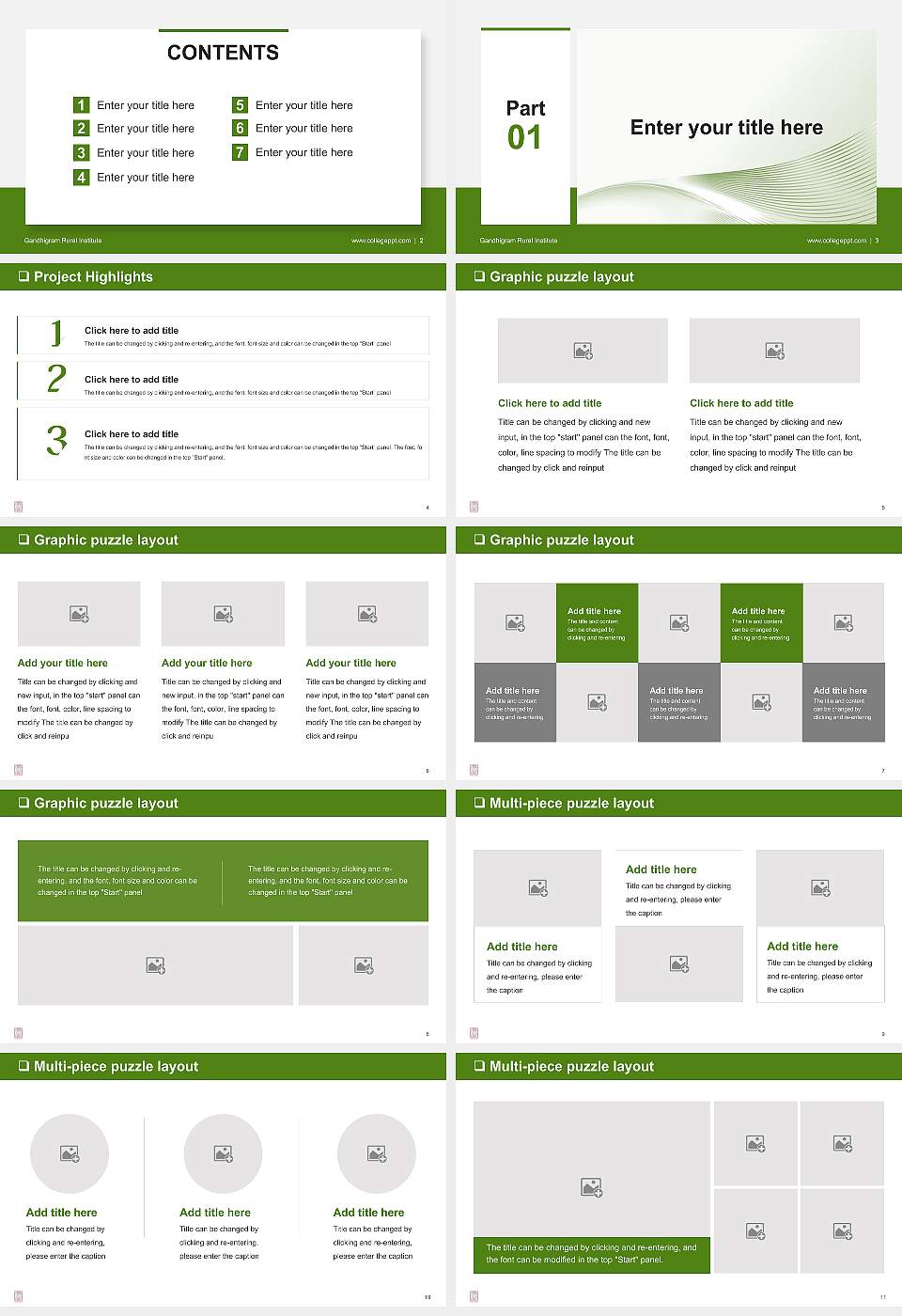 Gandhigram Rural Institute General Purpose PPT Template16:9 ratio PPT effect preview image2