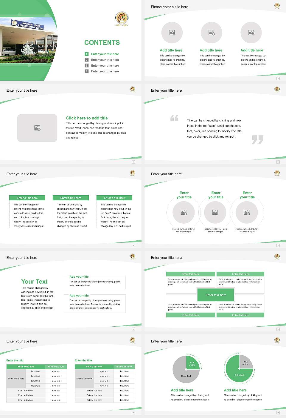 Davangere University Course/Courseware Creation PPT Template16:9 ratio PPT effect preview image2