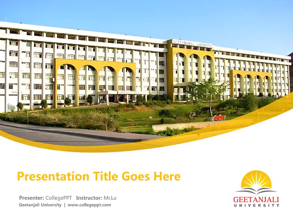 Geetanjali University Course/Courseware Creation PPT Template4:3 ratio PPT effect preview image5