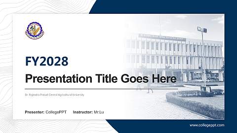 Dr. Rajendra Prasad Central Agricultural University Academic Presentation/Research Findings Report PPT Template