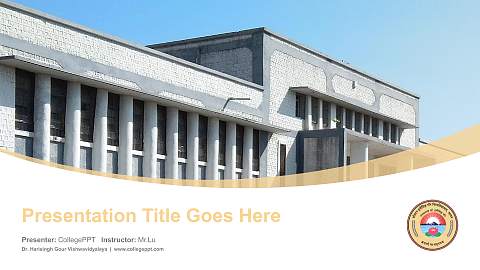 Dr. Harisingh Gour Vishwavidyalaya Course/Courseware Creation PPT Template