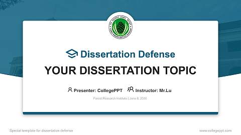 Forest Research Institute Graduation Thesis Defense PPT Template