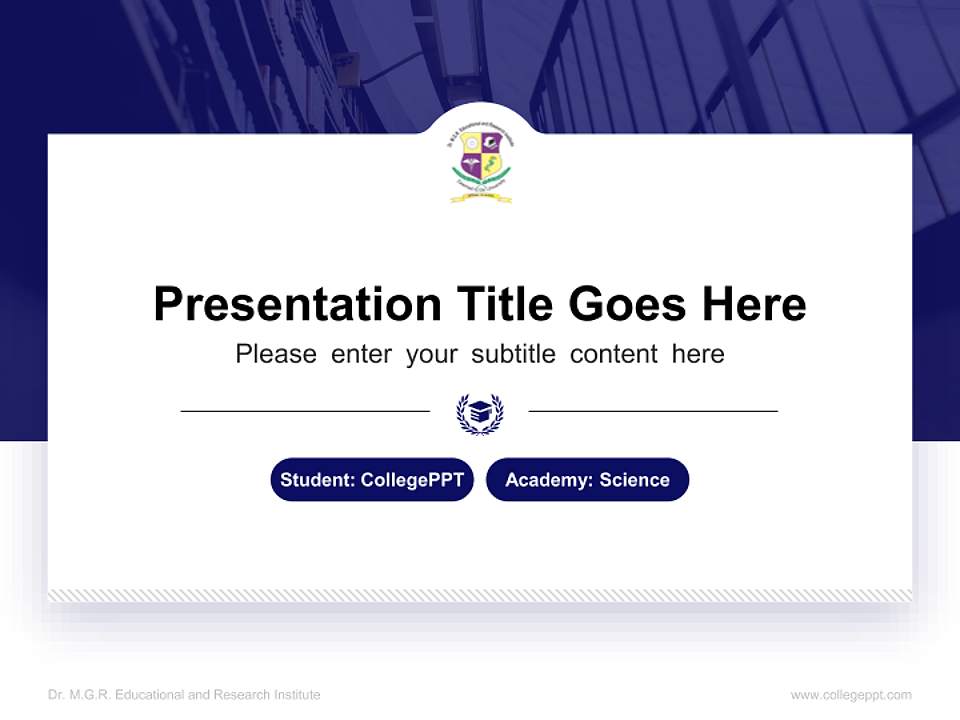 Dr. M.G.R. Educational and Research Institute National Scholarship Defense PPT Template4:3 ratio PPT effect preview image4