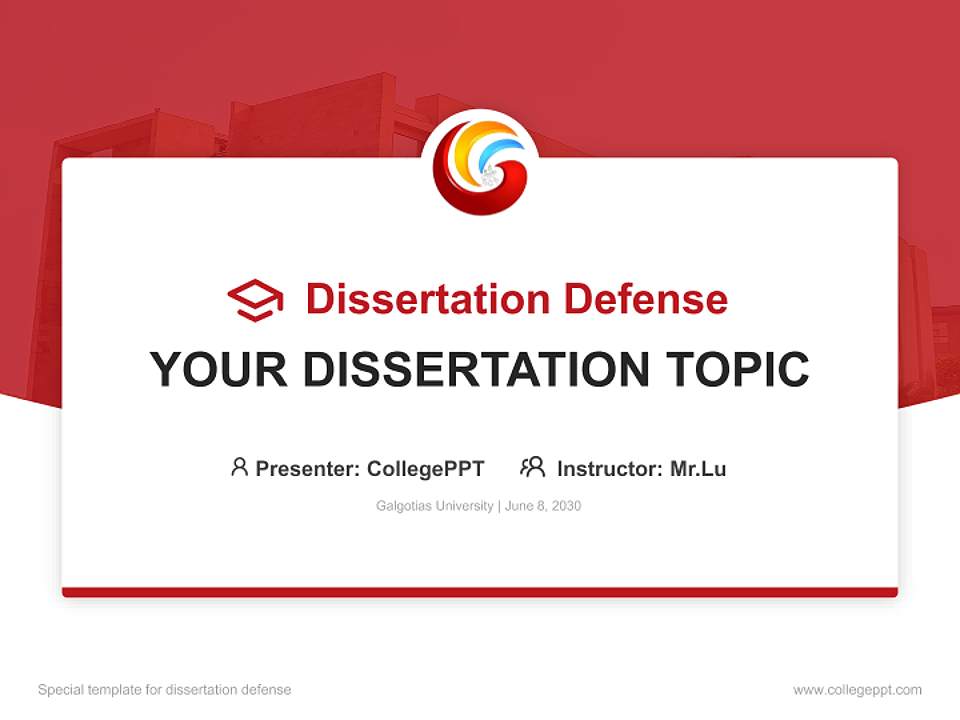 Galgotias University Graduation Thesis Defense PPT Template4:3 ratio PPT effect preview image7
