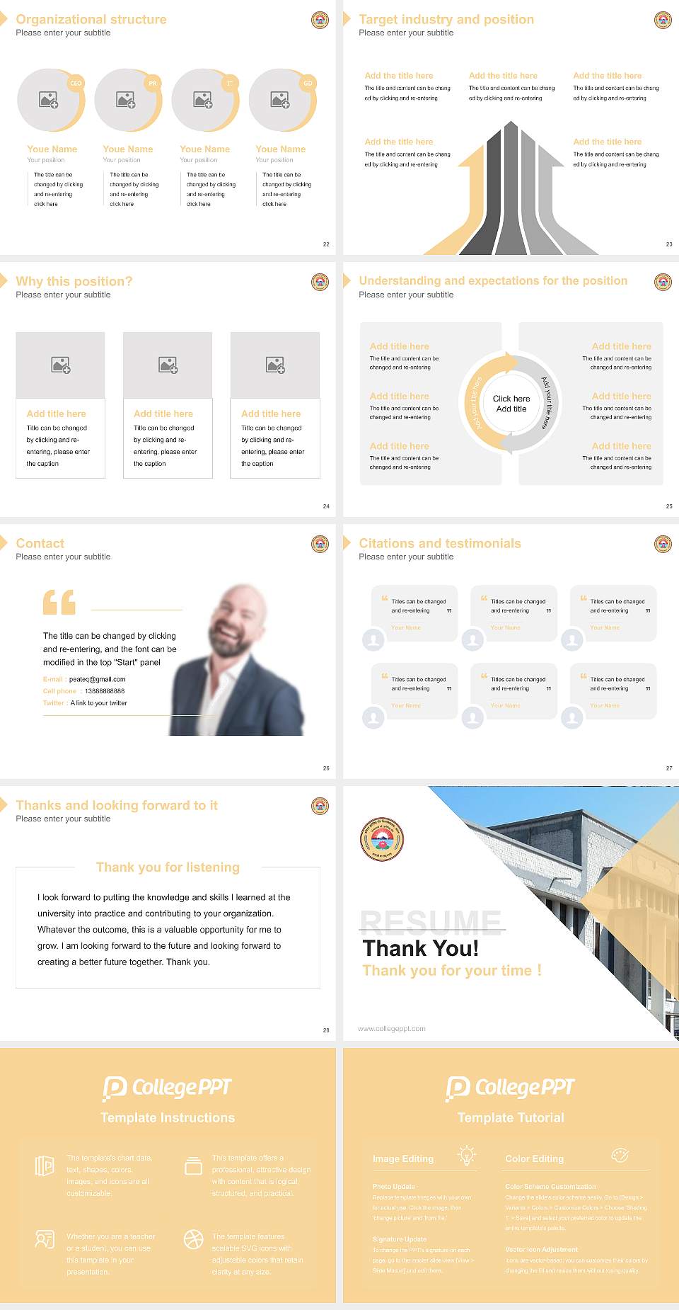 Dr. Harisingh Gour Vishwavidyalaya Resume PPT Template4:3 ratio PPT effect preview image4