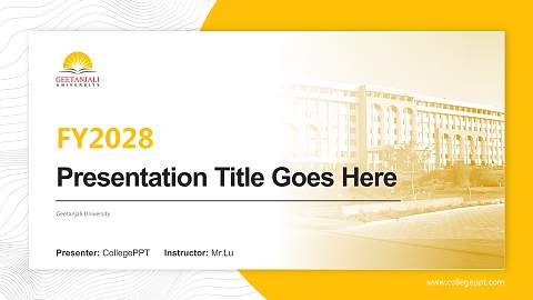Geetanjali University Academic Presentation/Research Findings Report PPT Template