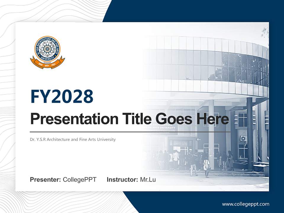Dr. Y.S.R Architecture and Fine Arts University Academic Presentation/Research Findings Report PPT Template4:3 ratio PPT effect preview image5