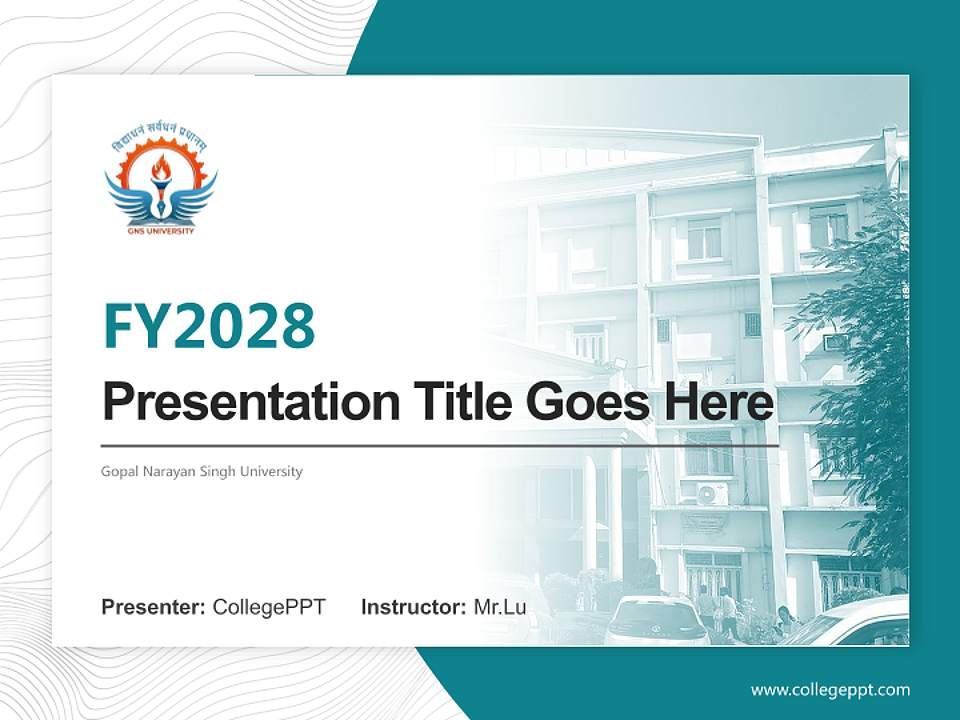 Gopal Narayan Singh University Academic Presentation/Research Findings Report PPT Template4:3 ratio PPT effect preview image5