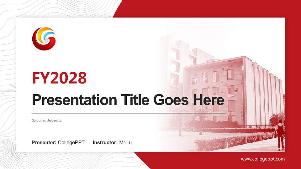 Galgotias University Academic Presentation/Research Findings Report PPT Template16:9 ratio PPT effect preview image