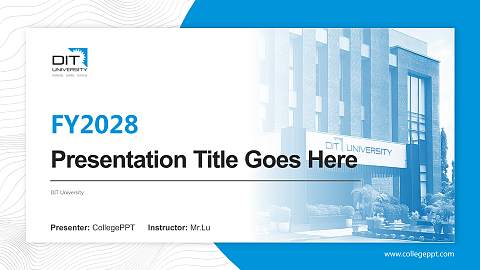 DIT University Academic Presentation/Research Findings Report PPT Template
