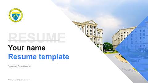 Dayananda Sagar University Resume PPT Template
