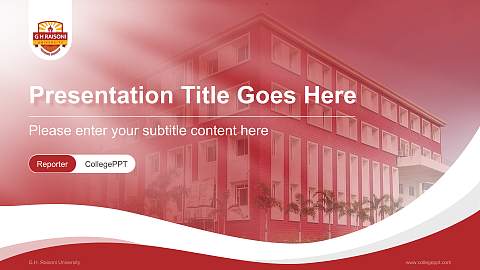 G.H. Raisoni University Lecture Sharing and Networking Event PPT Template