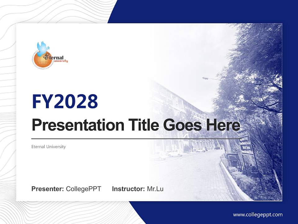 Eternal University Academic Presentation/Research Findings Report PPT Template4:3 ratio PPT effect preview image5