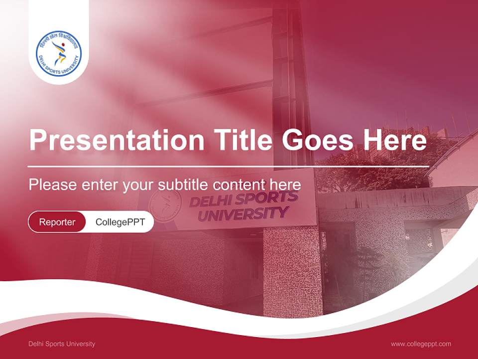 Delhi Sports University Lecture Sharing and Networking Event PPT Template4:3 ratio PPT effect preview image4