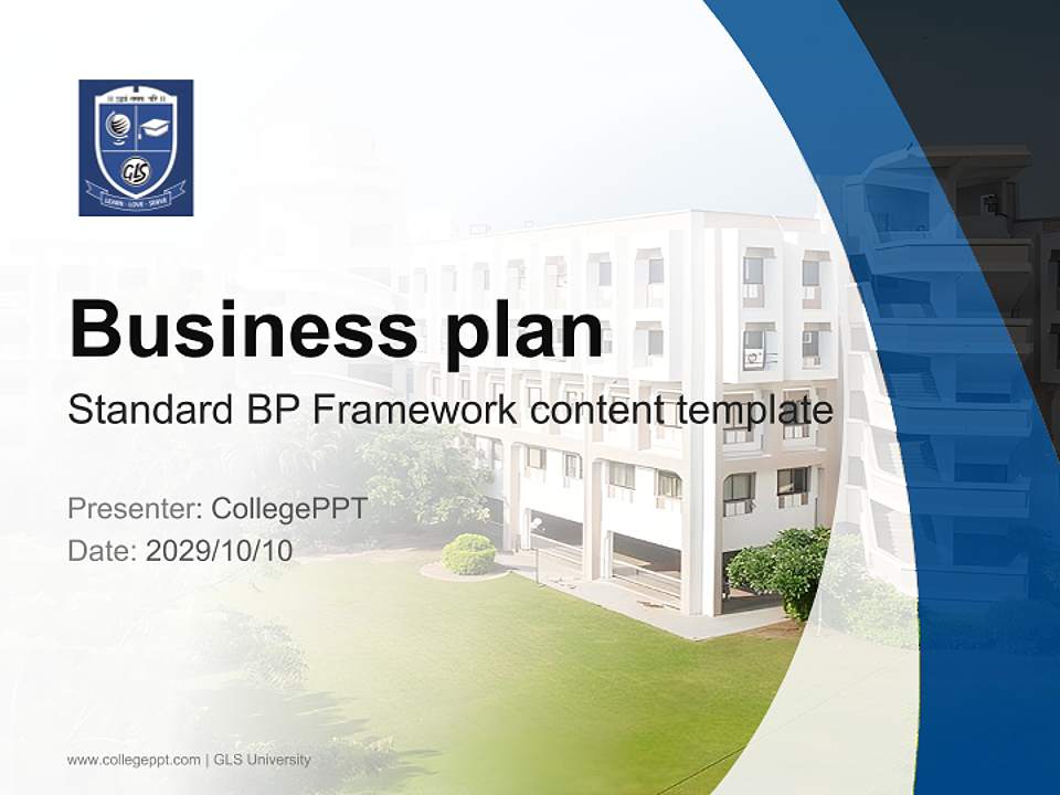 GLS University Competition/Entrepreneurship Contest PPT Template4:3 ratio PPT effect preview image9