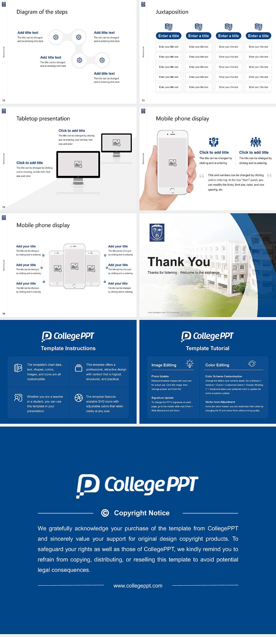 GLS University Competition/Entrepreneurship Contest PPT Template4:3 ratio PPT effect preview image9