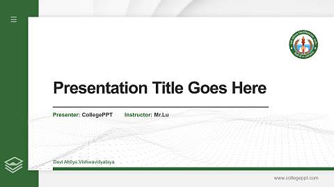 Devi Ahilya Vishwavidyalaya Thesis Proposal/Graduation Defense PPT Template