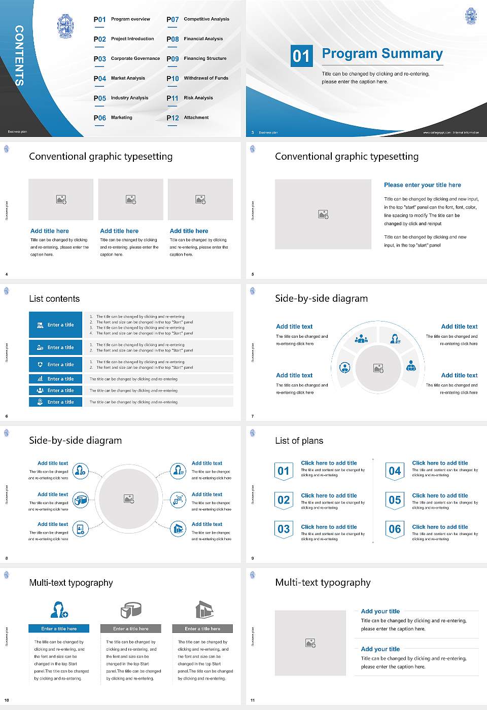Goa University Competition/Entrepreneurship Contest PPT Template16:9 ratio PPT effect preview image2