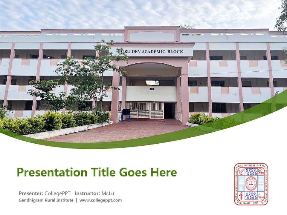 Gandhigram Rural Institute Course/Courseware Creation PPT Template4:3 ratio PPT effect preview image5
