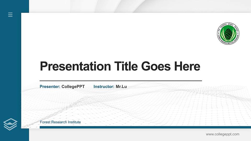 Forest Research Institute Thesis Proposal/Graduation Defense PPT Template16:9 ratio PPT effect preview image