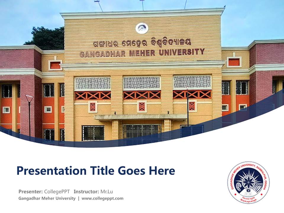 Gangadhar Meher University Course/Courseware Creation PPT Template4:3 ratio PPT effect preview image5