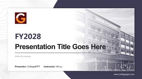 Garden City University Academic Presentation/Research Findings Report PPT Template