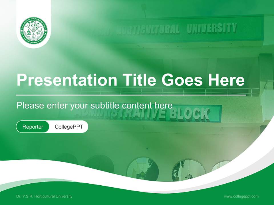 Dr. Y.S.R. Horticultural University Lecture Sharing and Networking Event PPT Template4:3 ratio PPT effect preview image4