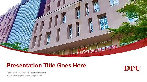 Dr. D.Y. Patil Vidyapeeth Course/Courseware Creation PPT Template