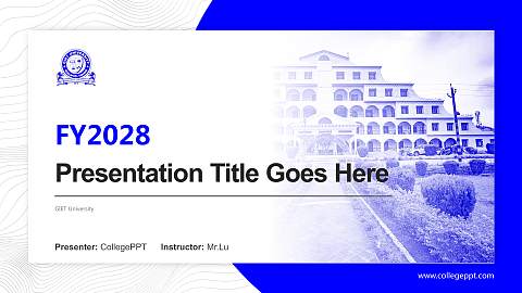 GIET University Academic Presentation/Research Findings Report PPT Template
